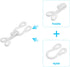 uxcell 40Pcs Brass Sewing Hooks and Eyes Closure, 38mm Covered Invisible Sewing Accessories for Bra Skirt Clothing Repair Trousers DIY Craft, Whit...