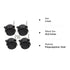 DICASAL 2" Shelving Caster, Swivel Stem Caster Wheel with 1/4" - 20 x 1" Thread Stem for Small Shelf and Furniture Pack of 4(with Brakes)...