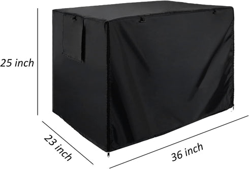 Durable Dog Crate Cover-Double Door, Pet Kennel Cover Waterproof Anti-UV Dog Cage Cover Fit for 24-48 inches Crate -Black...