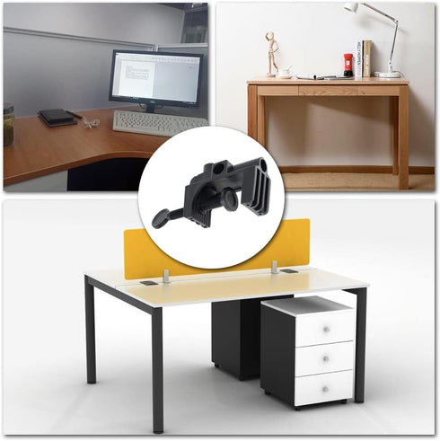2 Pcs Desk Clamp Work Light Mounting Bracket Heavy-duty Plastic Table Mounting Clamp for Desk Lamp, Magnify Lamp, Tablet Holder, Etc...