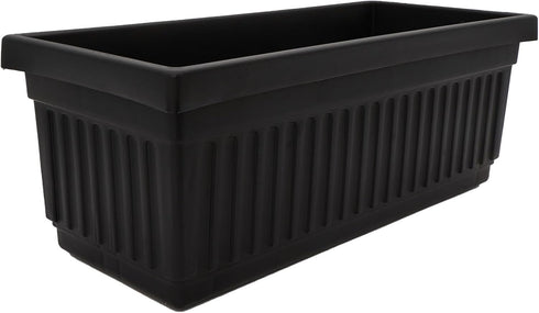 The HC Companies 18 Inch Venetian Rectangular Window Planter Box - Lightweight Plastic Indoor Outdoor Plant Pot with Drainage for Windowsill, Herb...