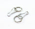 Yueton 50pcs Mini Nickel Plated Steel Lanyard Hook Split Key Ring, Hobby ID Card Key Chain Parts Key Chain Holder Connector...