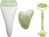 3 in 1 Ficial Face Ice Jade Roller and Gua Sha Tool, Natural Real Jade Anti-Wrinkle Face Eye Neck Massager Tool, Reduce Wrinkles, Puffiness, Migra...