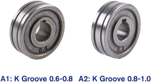 MIG MAG Welding Feed Roller Wire Drive Wheel 0.6mm 0.8mm 1.0mm Knurl K Groove for Steel Aluminum Flux Cord Wire Welding Machine Accessory Solderin...