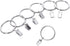 44 Pack Curtain Rings with Clips Hooks, Silver Drapery Clips with Rings Stainless Steel Metal 1.5 inch Curtain Hangers Clips, Fits Diameter 1.2 in...
