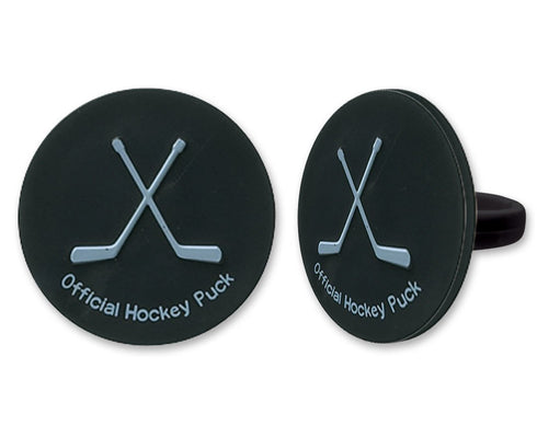 Hockey Puck Ring Cake Cupcake Topper (24-Pack)...