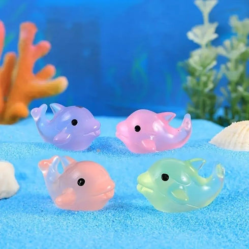 Glow in Dark Luminous Miniature Fairy Garden Accessories, Animals, Miniature Figurines, Micro Landscape Ornaments DIY Kit, Environmental Resin Gar...