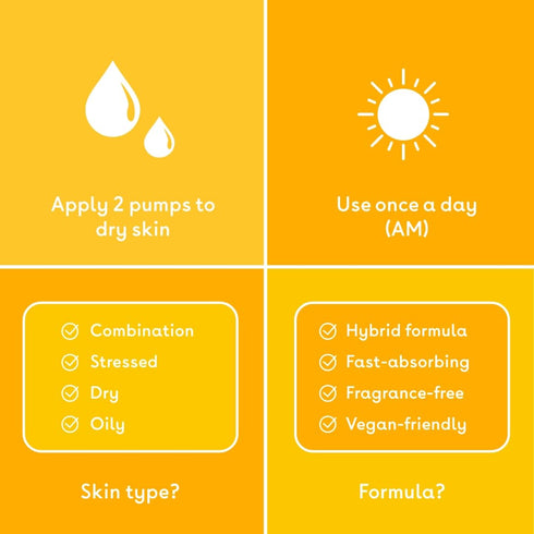 Q+A Vitamin C Brightening Serum, Brighten and Refresh your Skin with this Antioxidant-rich and Hydrating Hybrid Face Serum, 30ml...