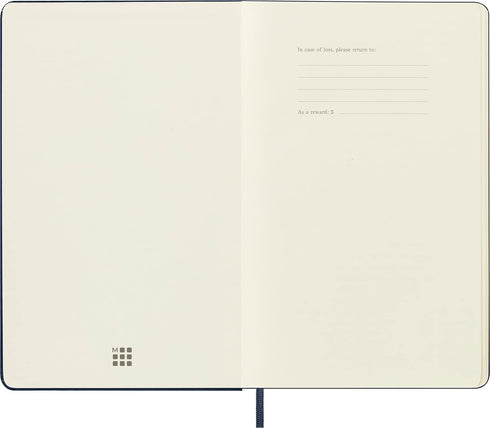 Moleskine Classic Notebook, Hard Cover, Large (5" x 8.25") Plain/Blank, Sapphire Blue, 240 Pages...