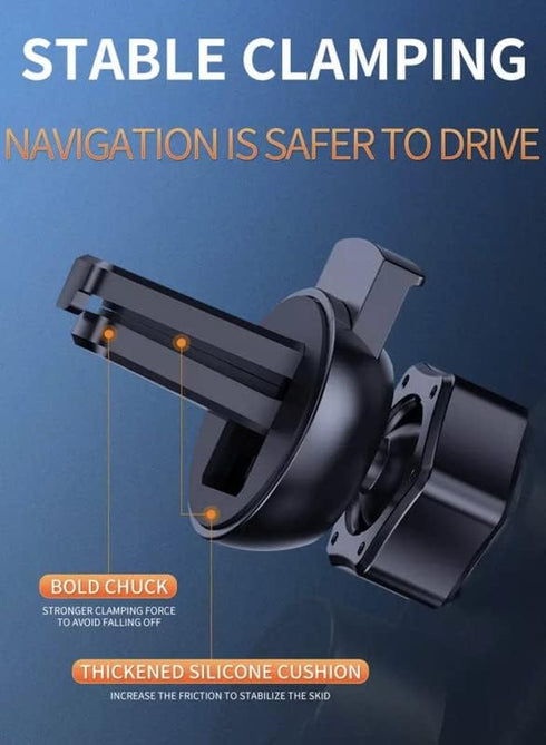 HITech Pro Upgraded Smart 15W Qi Fast Car Wireless Charger Holder AirVent Mount, with Magnetic Connectors, Compatible with All Wireless Charging M...