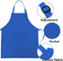 Kids Apron and Chef Hat Set, Adjustable Cotton Child Aprons with Large Pocket Blue Girls Boys Kitchen Bib Aprons for Cooking Baking Painting...