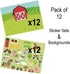 Fun Express Make Your Own Farm Sticker Scene - DIY Stickers Kids - Party Favors - Farm Party Favors -12 Large Sheets - Stationary Arts & Crafts - ...
