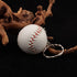 Baseball Keychain Bag Pendant Decorations Genuine Leather Mini Baseball Keyring Sports Keychain for Team, Sports Souvenir Favors and Gifts for Fri...