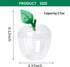 Large Clear Apple Container, Plastic Apple Containers, Apple Shaped Candy Container, Back To School Teacher Appreciation Gift, Clear, 4 Pack...