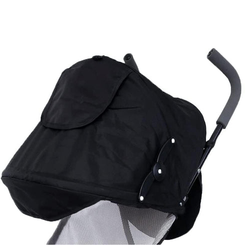 Stroller Sun Shade Cover Stroller Sun Canopy Awning for Pushchair Pram Baby Buggy Parasol Sun Umbrella with Pockets Mesh Window Adjustable Retract...