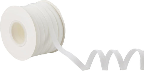 White Velvet Ribbon 3/8 Inch Single Face Thin Velvet Ribbon for Gift Wrapping, White Ribbon Wedding, Ribbon for Hair Bows, Choker, Cafts, Bouquet ...