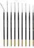 Dainayw Fine Detail Paint Brush Set - 9 Pieces Miniature Brushes for Watercolor, Acrylic Painting, Airplane Kits, Face, Nail, Scale Model Painting...
