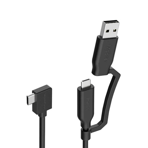 MP Mobile Pixels 2-in-1 USB Cable,3A/5.0 Gbps USB Type C to USB Type A/C Cable with Right Angle Head (3ft, Black)......