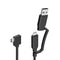 MP Mobile Pixels 2-in-1 USB Cable,3A/5.0 Gbps USB Type C to USB Type A/C Cable with Right Angle Head (3ft, Black)......