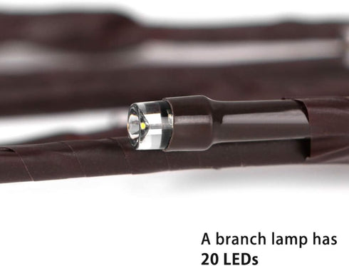DK177 2 Pack Led Branch Light Battery Operated Lighted Branch Vase Filler Willow Tree Artificial Little Twig Power Brown 30 Inch 20 LED for Home R...