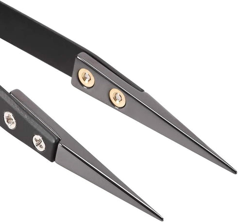 MMOBIEL 3Pcs Set Ceramic Tip Soldering Tweezers Heat Resistant 1600 C/3000 F for Electronics Repair, Jewelry, Computer, Laboratory Soldering Work ...