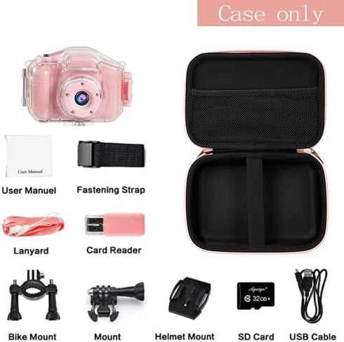 Leayjeen Camera Case Compatible with Agoigo/PROGRACE/Ourlife/BRYSETEN and More Kids Waterproof Digital Video Camera Toy-Girls Boys Birthday Gifts ...