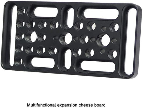 Cheese Plate Camera Mounting Plate with 1/4"& 3/8" Universal Type Positioning Hole Expansion Cheese Plate PTZ Quick mounting Plate...