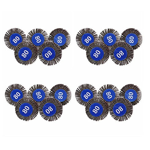 dophee Flap Wheel Sander Set, 1/8" Round Shank, 80 Grit Abrasive Sanding Wheels, Flap Grinding Wheel Sander for Dremel Drill Rotary Tools, Remove ...