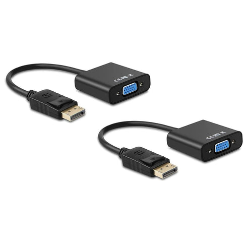 Display Port to VGA Adapter,4 Pack Gold-Plated DisplayPort DP to VGA Converter (Male to Female) for Computer, Desktop, Laptop, PC, Monitor, Projec...