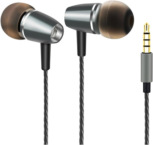 Audifonos Earbuds, Earbud Headphones with Microphone - Dynamic Clear Sound Ear Buds with Mic, Noise Isolating Earphones Compatible with Samsung Ga...