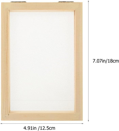 SEWACC 2pcs Wooden Paper Making Screen Papermaking Mould and Deckle Paper Making Mold Wooden Paper Making Screen Frame for DIY Paper Crafts...