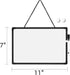 Double-Sided Small White Board Dry Erase, 11" x 7" Mini Hanging Dry Erase Board for Wall, Black Frame Whiteboard for Home School Office...