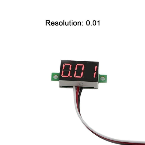 HiLetgo 5pcs Voltage Meter 3 Wire 0.36" DC 0~30V Digital Voltmeter Gauge Tester Red LED Display Panel Mount Car Motorcycle Battery Monitor Led Vol...
