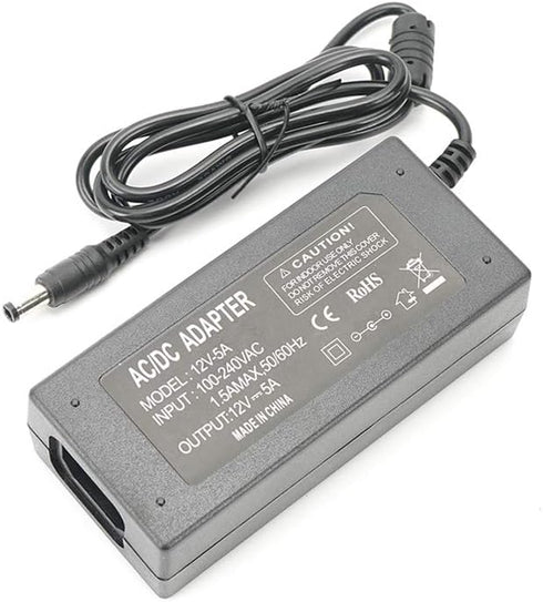 12V 5A Power Adapter, AC100-240V to DC12V Transformers,Power Supply for LED Strip Light,Wireless Router,ADSL Cats,Security Cameras,5A Max, 60 Watt...