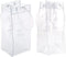 Sohapy 2 Pack Portable Collapsible Clear Ice Wine Bag Pouch Cooler Bag with Handle for Party,Outdoor,Champagne,Cold Beer,White Wine (2)...