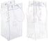 Sohapy 2 Pack Portable Collapsible Clear Ice Wine Bag Pouch Cooler Bag with Handle for Party,Outdoor,Champagne,Cold Beer,White Wine (2)...