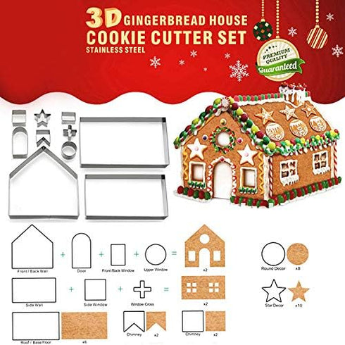 8 Pieces 3D Christmas Snowman Cookie Cutters Stainless Steel Cartoon Biscuit Cutters for Holiday DIY Baking Cake Fondant Sugarcraft Muffin Pastry ...
