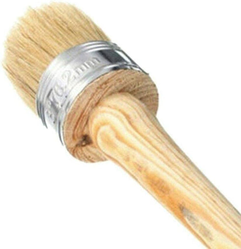 Professional Chalk and Wax Paint Brush, Round Paint Brush/DIY Painting and Waxing Tool for Folk Art, Home Décor, Wood Projects, Furniture, Stencil...