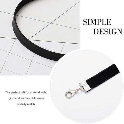 JAKAWIN Choker Necklace Adjustable Black Collar Necklaces for Women NK129...