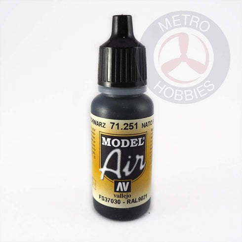 Vallejo Model Air 17 ml Acrylic Paint - Nato Black...