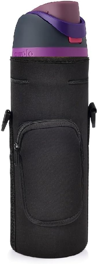 Neoprene Carrier Water Bottle Insulation Sleeve,Waterproof, Anti-Slip, Anti-Scratch Pouch with Shoulder Strap, fit for Owala Insulated Stainless S...