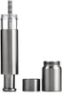 Salt and Pepper Grinder Set of 2,Stainless Steel Push Button Grinder Modern Design Thumb Grinder, for Black Pepper, Sea Salt and Himalayan Salt, S...