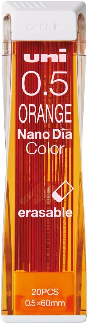 uni Color Mechanical Pencil 0.5mm Lead, Nanodia, Orange, 0.5mm Lead...