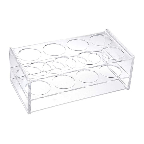 uxcell Tube Rack Polypropylene 8-Well Clear for 100ml...