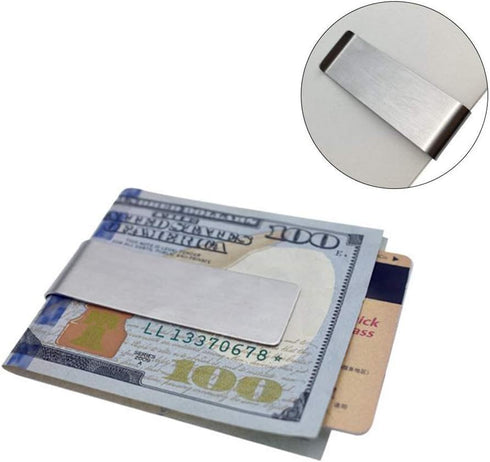 IHUIXINHE Metal Money Clip for Cash and Credit Cards, Brass Banknote Clip, Credit Card Holder, Wallet Credit Card Holder for Men, Slim and Simple...
