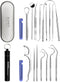 KOHEEL Dental Tools with Metal Case, 8 Count Teeth Cleaning Tools Set, Remove Plaque, Oral Care Hygiene Kit & Toothpicks Pocket Set, Reusable Dent...