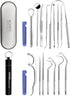 KOHEEL Dental Tools with Metal Case, 8 Count Teeth Cleaning Tools Set, Remove Plaque, Oral Care Hygiene Kit & Toothpicks Pocket Set, Reusable Dent...