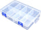 Plastic Compartment Storage Box With Adjustable Divider Removable Grid Compartment for Jewelry Small Accessories Hardware Fitting (8 Grids-Large x...