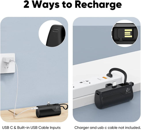 iPhone Portable Charger 5000mAh, Mini Power Bank Battery Pack Phone Backup Charger, Small Portable Charger Compatible with iPhone 14/13/ 12/11/ XS...