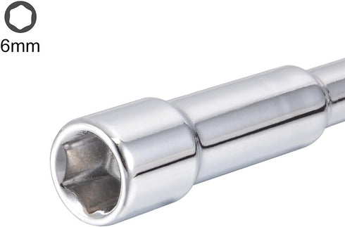 uxcell 6mm Metric L Shaped Angled Hex Socket Wrench Chrome Plated, Cr-V...